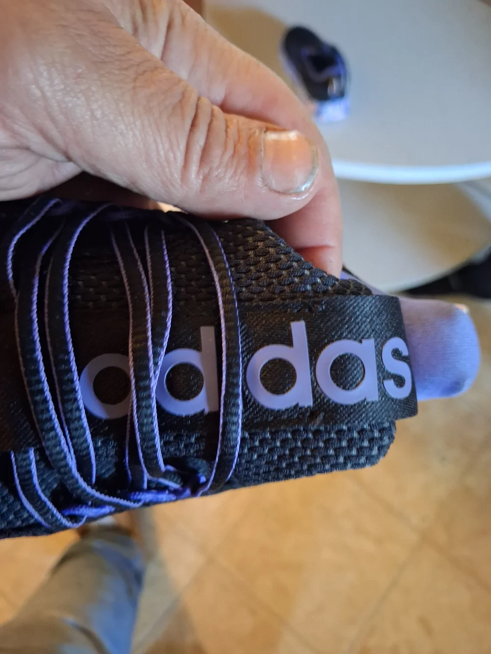 adidas Cloudfoam Kids Sneakers in Black with Purple and Pink Accents